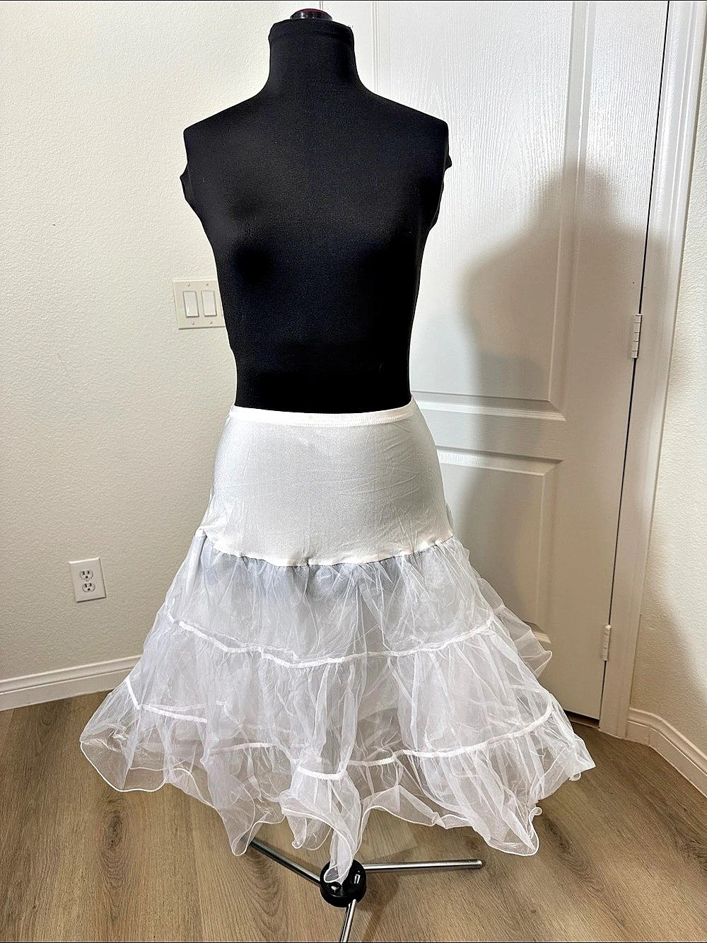 White Layered Tulle Petty Coat Slip